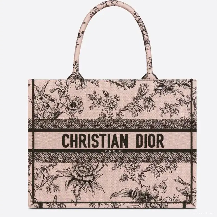Jardin Book Botanique Motif Canvas Dior Cherry Tote 0501 Hot Sale